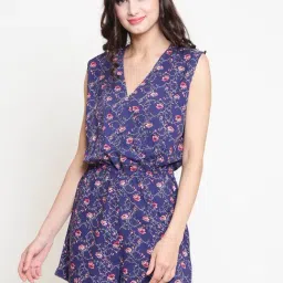 Sera Blue Floral Print Playsuit-picture-22