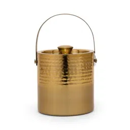 Home4U Gold Stainless Steel Ice Bucket - Set of 1-11