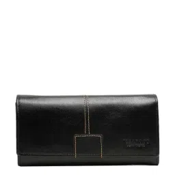 Teakwood Leathers Black Solid Bi-Fold Wallet for Women-47