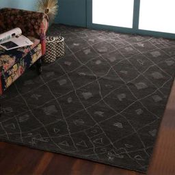 Pequra Black Wool XL Carpet - Set of 1-image-2