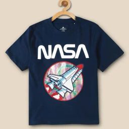 Kidsville Blue Cotton Printed T-Shirt-image-93