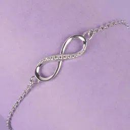 Clara 92.5 Sterling Silver Infinity Bracelet for Women-picture-44