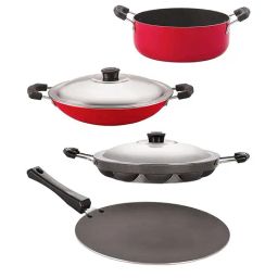 Nirlon Red Aluminium Non-Stick Heat Resistance Cookware Utensil Combo Set-image-68