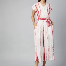 StyleStone Red & White Printed Jumpsuit-picture-15
