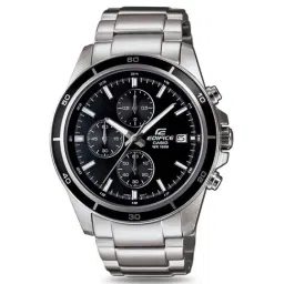 Casio EDifice EFR-526D-1AVUDF Black Analog Dial Silver Stainless Steel Band Men's Watch EX093-34