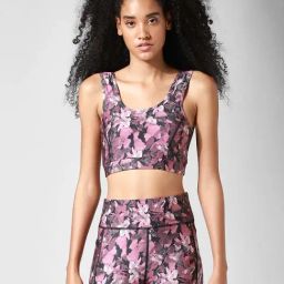 Only Black Scoop Neck Printed Sports Bra-image-39