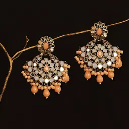 Anouk Gold-Plated Kundan Studded Contemporary Shaped Chandbalis-46