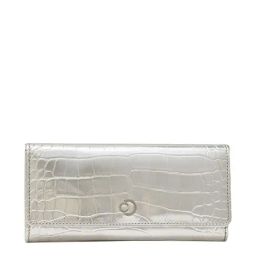 Caprese Kristy Silver Faux Leather Textured Wallet-image-40