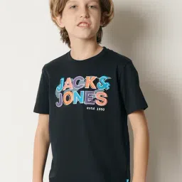 Jack & Jones Junior Navy Graphic Print T-Shirt-image-24