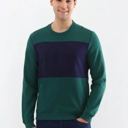 Allen Solly Green Regular Fit Colour Block Sweatshirt-picture-22