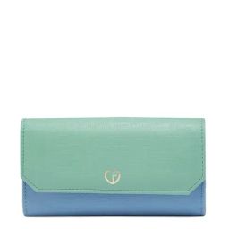 Caprese Emerie Blue Faux Leather Color Block Wallet-27