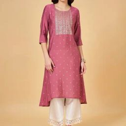 Rangmanch by Pantaloons Pink Printed A Line Kurta-picture-8