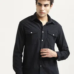 Blu MNKY Smart Spread Collar Slim Fit Casual Shirt-picture-23