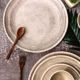 Servewell Beige Melamine Buffet Plate - Set of 6-29