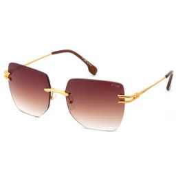 Irus Brown Hexagon UV Protection Sunglasses for Women-image-42