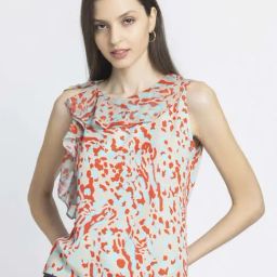 SHAYE Beige Printed Top-picture-14