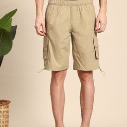 Mast & Harbour Pure Cotton Cargo Shorts-image-46