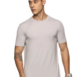 Men Cotton feel Super Stretchy Slim fit Polyester T Shirt-image-77