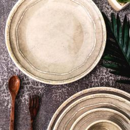 Servewell Beige Melamine Dinner Plate - Set of 6-image-78