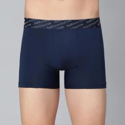 Van Heusen Regular Fit 4 Way Stretch 3D Logo Waistband Solid Tactel Trunks - Dark Navy-image-83