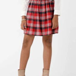 Kate & Oscar Kids Red & White Chequered Skirt-image-24