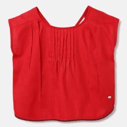 Elle Girls Red Pure Cotton Top-image-47