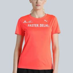 Puma Glowing Red Regular Fit Printed Sports T-Shirt-image-8