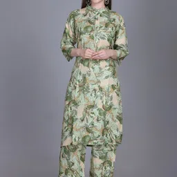 TRUDO Women Floral Printed Regular Pure Cotton Kurta with Palazzos-picture-28