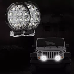 Cartronics 42W Complete Lighting System 14 LED Round Fog Lamp Light for Bajaj Platina 100 ES image 5