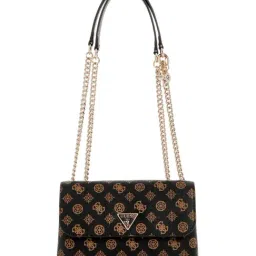 Guess Mocha Daryna Logo Cross Body Bag-image-11