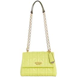 GUESS Lime Green Quilted Shoulder Bag-7