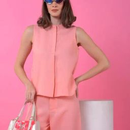 Crimsoune Club Pink Slim Fit Top-image-29