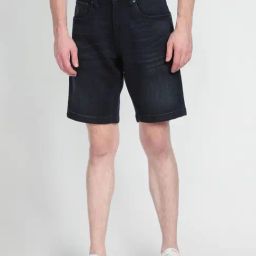 U.S. Polo Assn. Blue Cotton Slim Fit Denim Shorts-picture-36