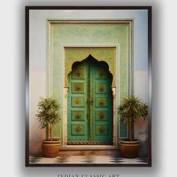 Indian Classic Art Multicolor Canvas Abstract Wall Art-image-98