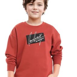 Rare Ones Boys Rust Cotton Blend Embroidery Sweatshirt-picture-29
