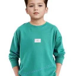 Rare Ones Boys Green Cotton Blend Printed Sweatshirt-image-93