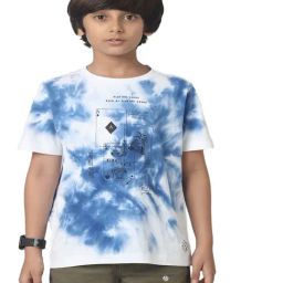 Under Fourteen Only Kids Blue Tie Dye T-Shirt-image-50