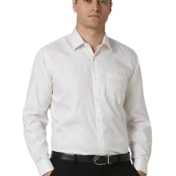 Van Heusen White Cotton Regular fit Solid Shirt-image-60