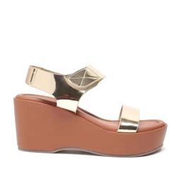Van Heusen Women's Gold Back Strap Wedges-image-71