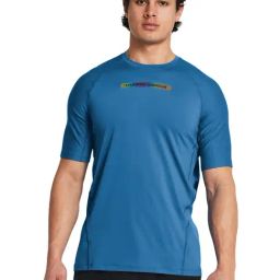 Under Armour Blue Slim Fit Sports T-Shirt-image-59