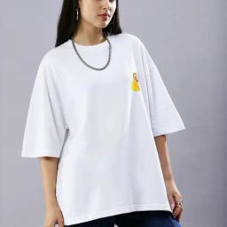 House Of RS White Printed Oversized T-Shirt-image-47