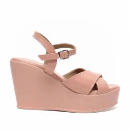 Van Heusen Women's Peach Cross Strap Wedges-picture-10
