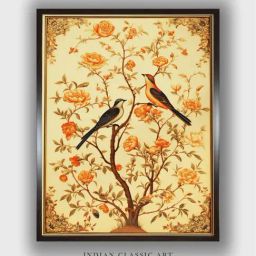 Indian Classic Art Multicolor Canvas Abstract Wall Art-17
