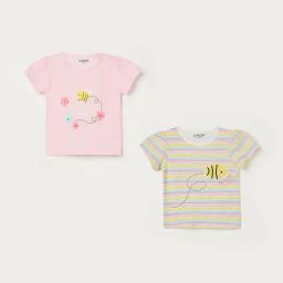 Juniors by Lifestyle Baby Girls Multicolor Top - Pack of 2-image-83