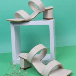 Iconics Women's Cream Casual Sandals-picture-2
