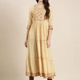 SHOWOFF Yellow Floral Print Kurta-31