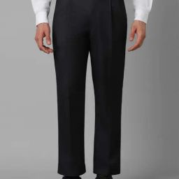 Louis Philippe Black Regular Fit Trousers-image-84