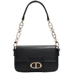 ALDO Black Solid Small Shoulder Handbag-1