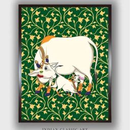 Indian Classic Art Multicolor Canvas Abstract Wall Art-image-32