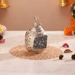 Homspurts Silver DivineNest Antique Diya-image-8